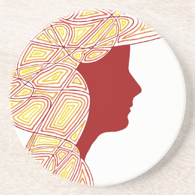 Dessous De Verre En Grès Lady Fire (Devant)