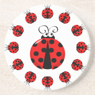 Dessous De Verre En Grès Ladybird/dessous de verre de coccinelle