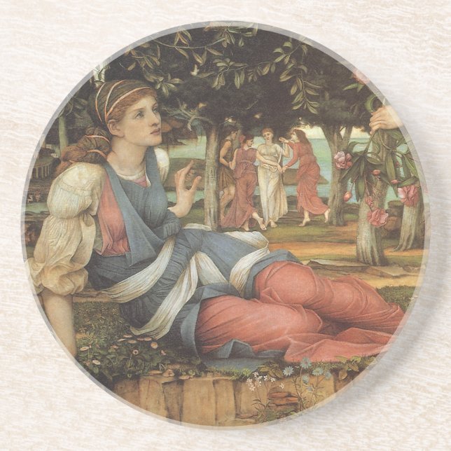 Dessous De Verre En Grès L'Amour et la Jeune Fille par John Stanhope (Devant)