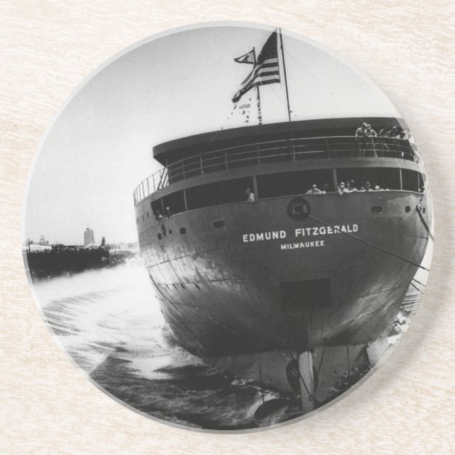 Dessous De Verre En Grès Lancement d'Edmund Fitzgerald 1958 (Devant)