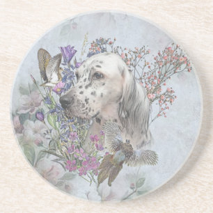Dessous De Verre En Grès L'Anglais Setter Portrait, art