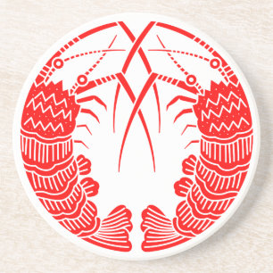 Dessous De Verre En Grès Langoustes épineuses face à face