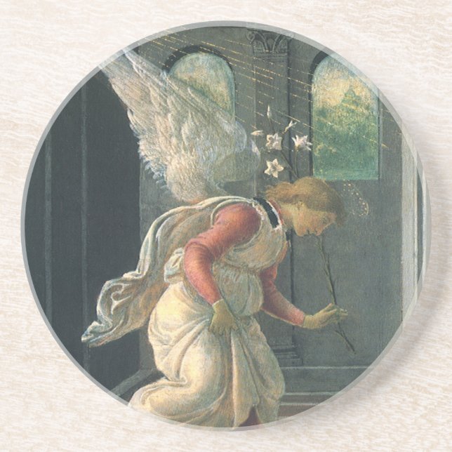 Dessous De Verre En Grès L'Annonciation (détail de l'ange) de Sandro Bottic (Devant)