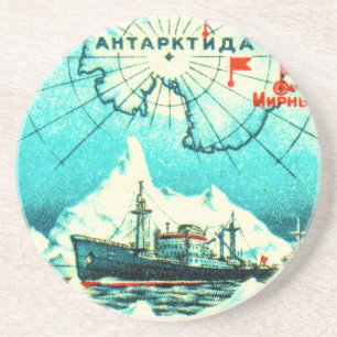Dessous De Verre En Grès L'Antarctique 1956