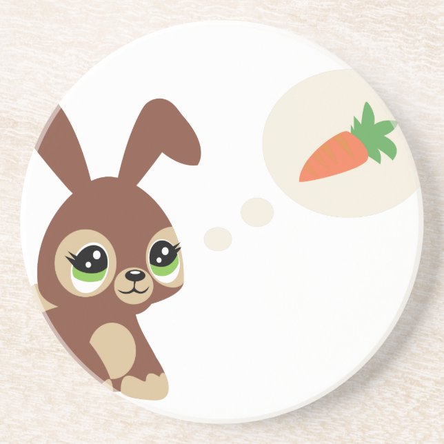 Dessous De Verre En Grès lapin de pâques (Devant)