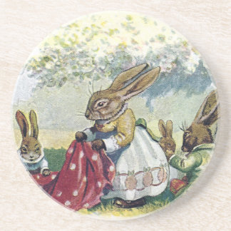 Dessous De Verre En Grès Lapins de Picnicing
