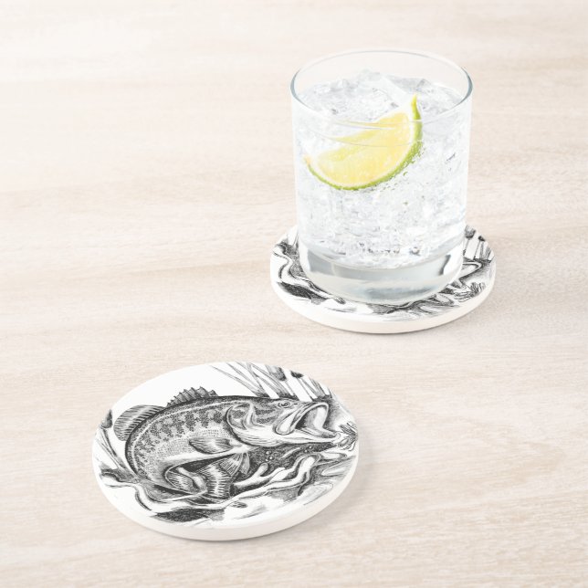 Dessous De Verre En Grès Largemouth bass (Côté)