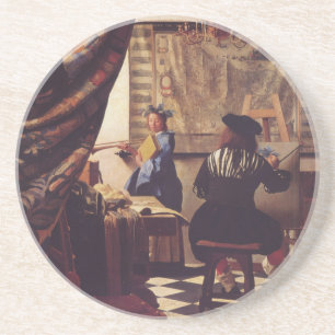 Dessous De Verre En Grès L'Art de la peinture par Johannes Vermeer