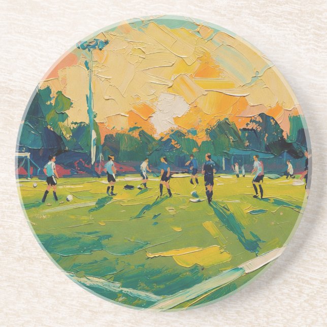 Dessous De Verre En Grès L'Art du Football (#2) (Devant)