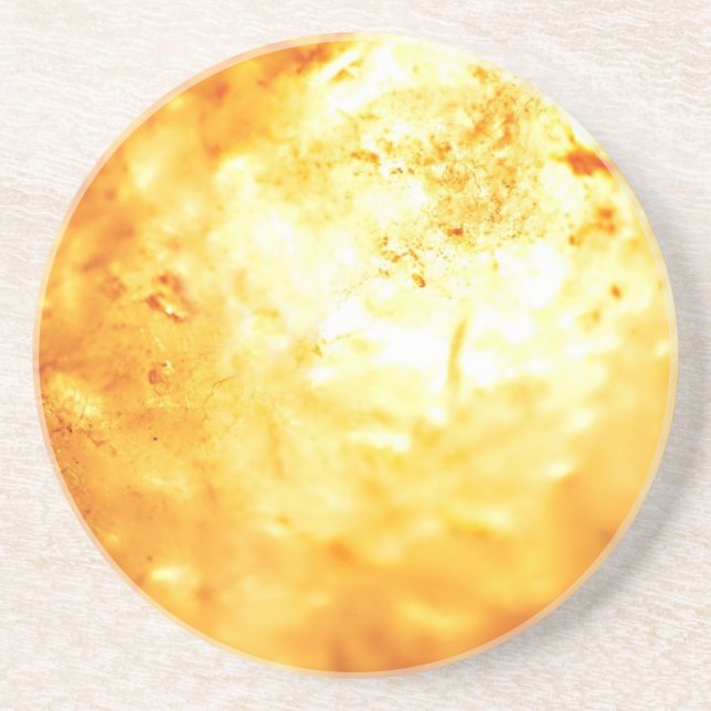 Dessous De Verre En Grès Lave chaude blanche (Devant)