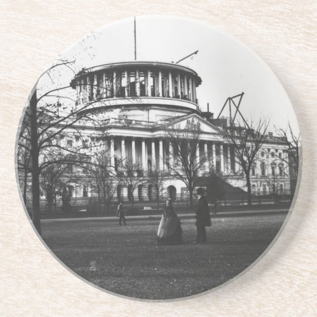 Dessous De Verre En Grès Le bâtiment de capitol dans DC de Washington (Devant)