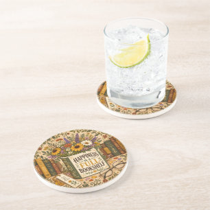 Dessous De Verre En Grès Le bonheur est une étagère pleine