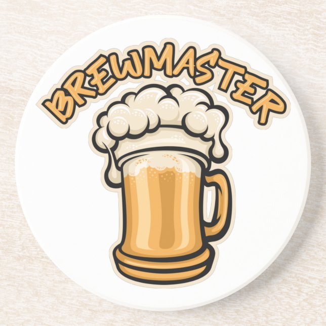 Dessous De Verre En Grès Le Brewmaster a besoin d'une bière (Devant)