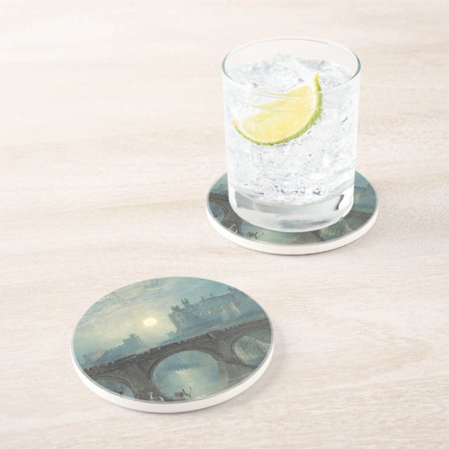 Dessous De Verre En Grès Le château William Turner Alnwick (Côté)