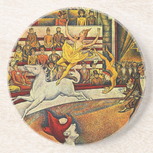 Dessous De Verre En Grès Le cirque de Georges Seurat (1891)