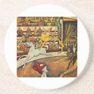 Dessous De Verre En Grès Le cirque de Georges Seurat (1891)
