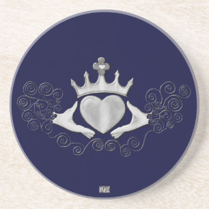 Dessous De Verre En Grès Le Claddagh (Argent)