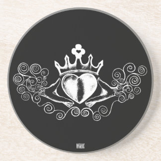 Dessous De Verre En Grès Le Claddagh (blanc)