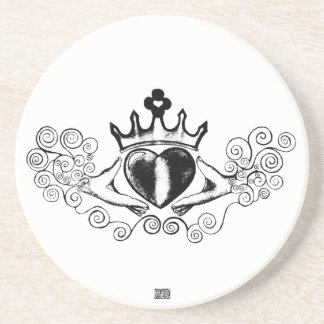 Dessous De Verre En Grès Le Claddagh (noir)