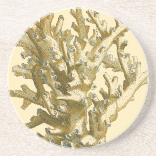 Dessous De Verre En Grès Le corail de la mer (Devant)