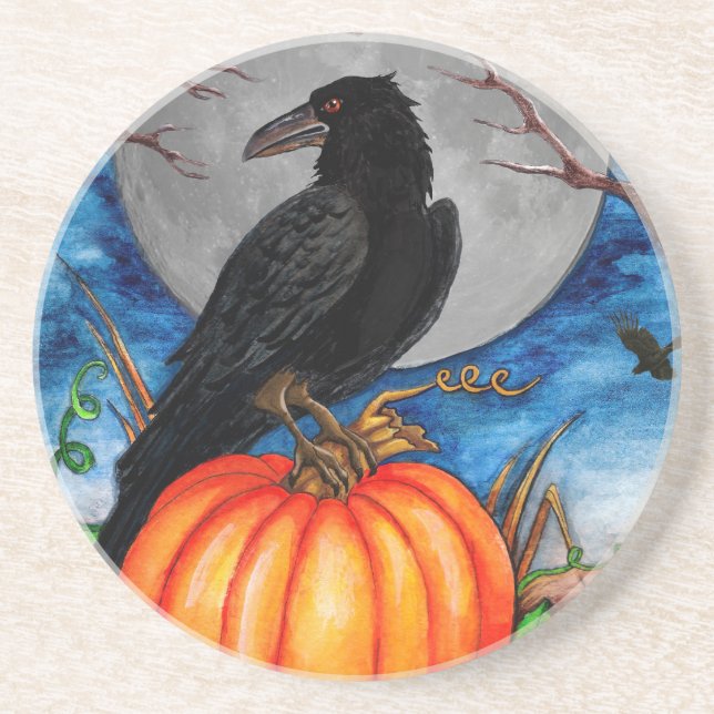 Dessous De Verre En Grès Le Corbeau (Devant)