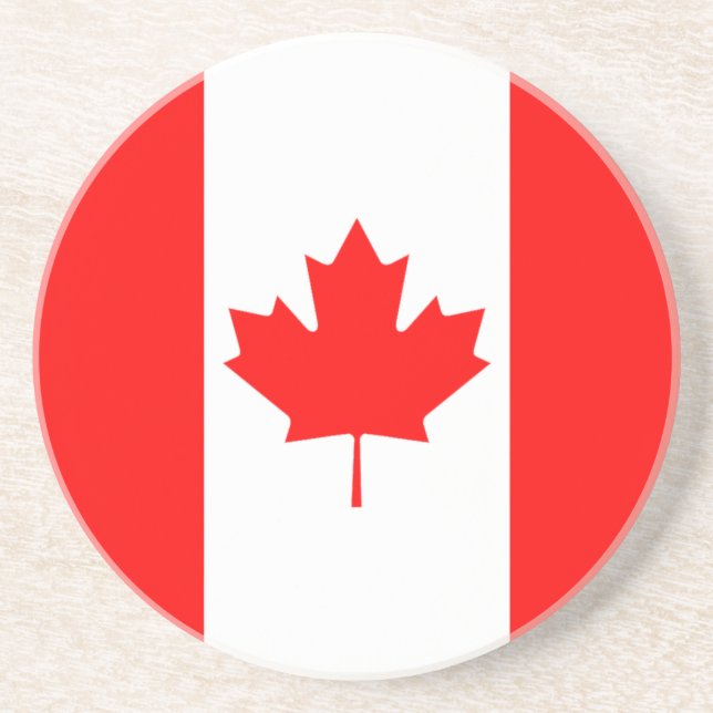Dessous De Verre En Grès Le drapeau canadien, Canada (Devant)
