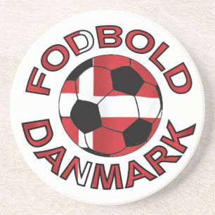 Dessous De Verre En Grès Le football Danemark de Fodbold Danmark