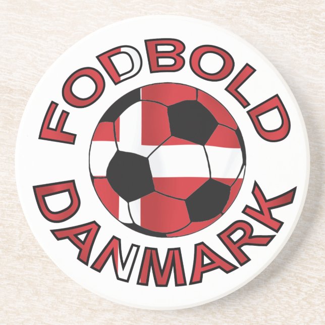 Dessous De Verre En Grès Le football Danemark de Fodbold Danmark (Devant)