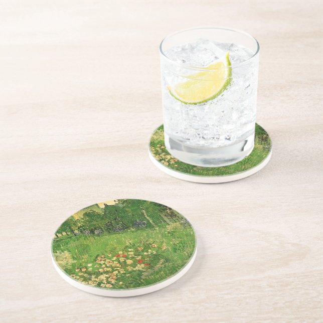 Dessous De Verre En Grès Le jardin de Daubigny - Vincent van Gogh (Côté)