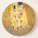 Dessous De Verre En Grès Le Kiss Gustav Klimt<br><div class="desc">Peintre autrichien impérial Gustav Klimt,  chef-d'oeuvre : La peinture de Kiss</div>