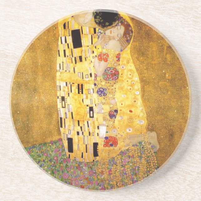 Dessous De Verre En Grès Le Kiss Gustav Klimt (Devant)