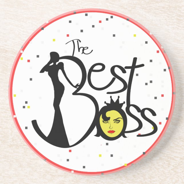 Dessous De Verre En Grès Le meilleur patron du monde (Devant)