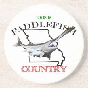 Dessous De Verre En Grès Le Missouri est un pays de paddlefish