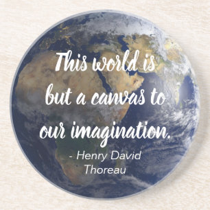 Dessous De Verre En Grès Le monde est une citation inspirante en toile