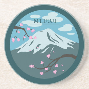 Dessous De Verre En Grès Le mont Fuji