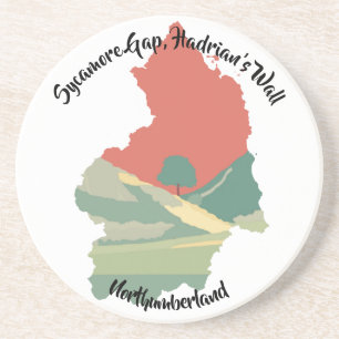 Dessous De Verre En Grès Le mur d'Hadrien