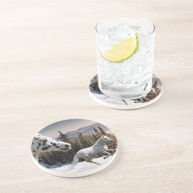 Dessous De Verre En Grès Le pays des merveilles d'hiver (Côté)