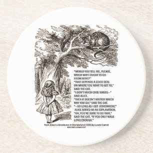 Dessous De Verre En Grès Le pays des merveilles qui manière je dois aller