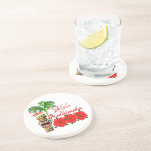 Dessous De Verre En Grès Le père noël Tiki Mele Kalikimaka