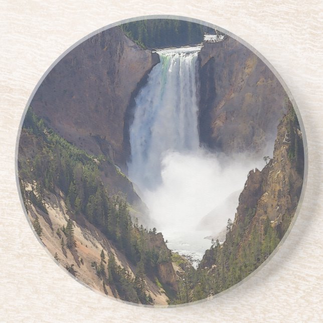 Dessous De Verre En Grès Le Pouvoir De Yellowstone (Devant)