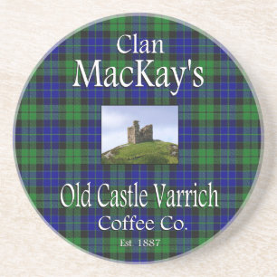 Dessous De Verre En Grès Le vieux château de Clan MacKay, Varrich Coffee Co