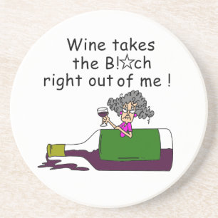 Dessous De Verre En Grès Le Vin M'A Mélangé