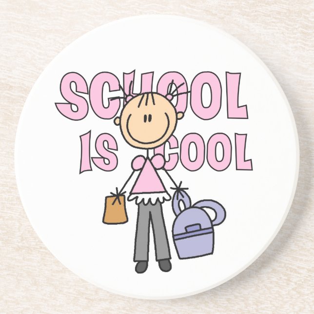 Dessous De Verre En Grès L'école des filles c'est cool (Devant)