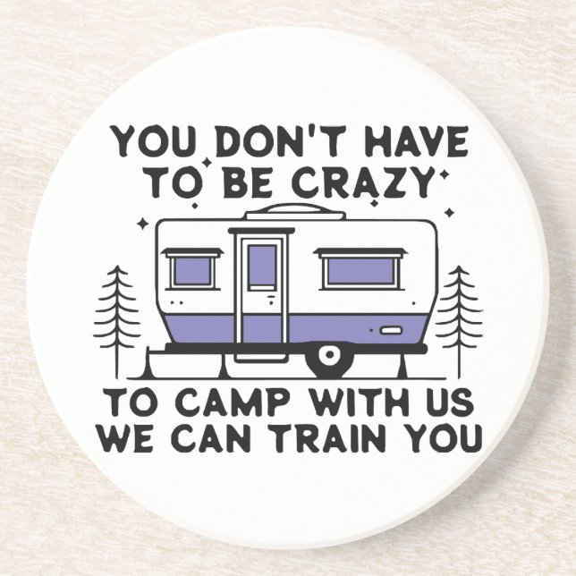 Dessous De Verre En Grès Légende du camping depuis toujours (Devant)