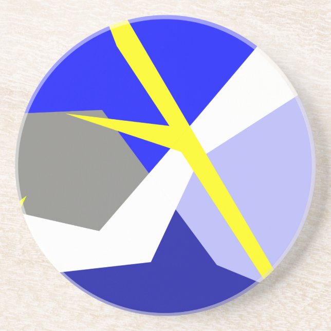 Dessous De Verre En Grès L'énergie artistique Abstraite (Devant)