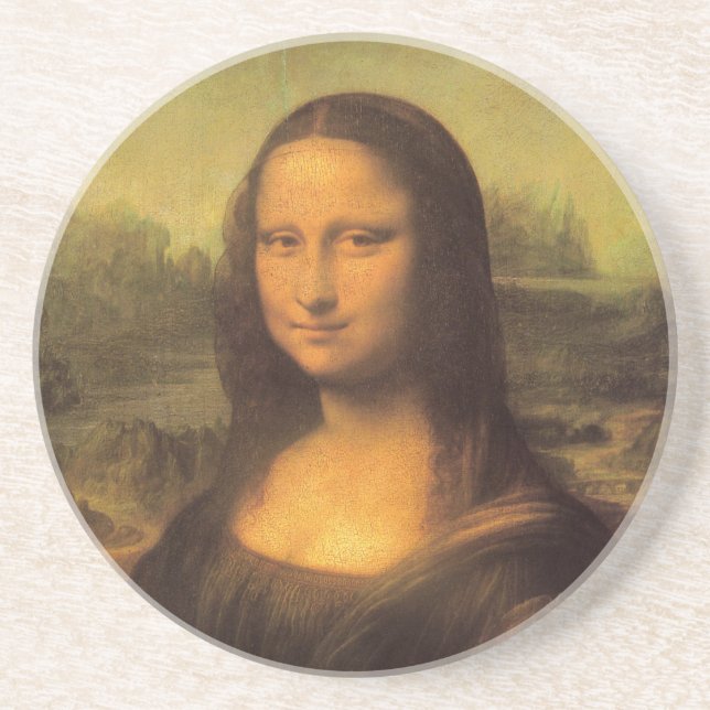 Dessous De Verre En Grès Leonardo Da Vinci' Mona Lisa (Devant)