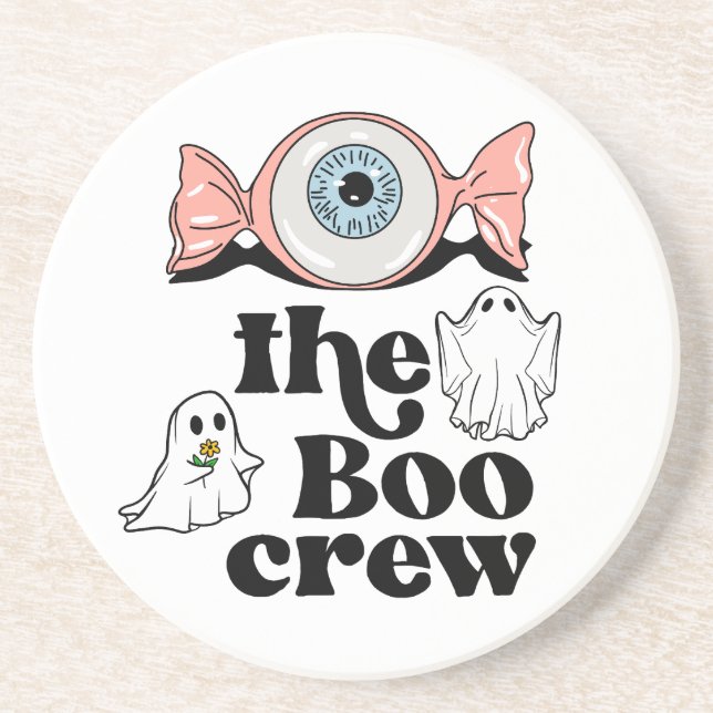 Dessous De Verre En Grès L'équipage du Boo | Spooktacular Halloween Squad (Devant)