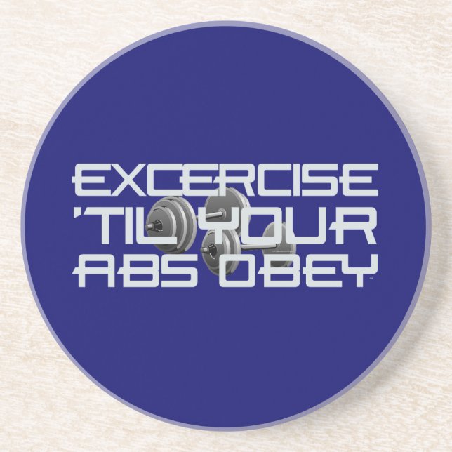 Dessous De Verre En Grès Les ABS SUPÉRIEURS obéissent (Devant)