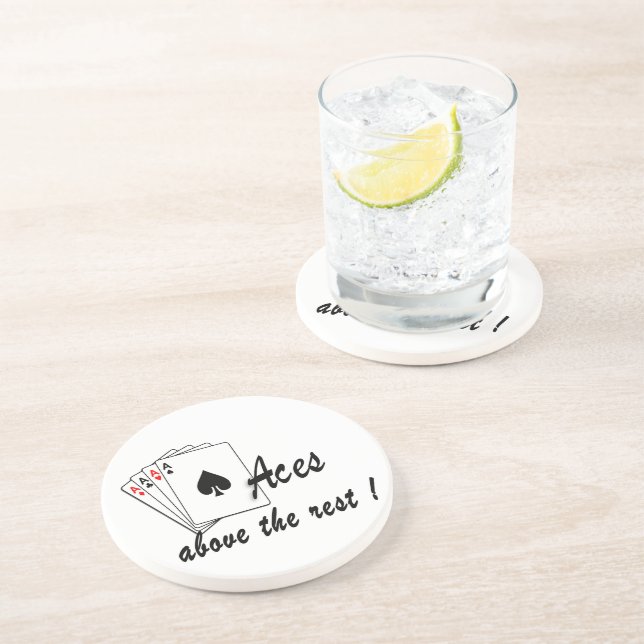 Dessous De Verre En Grès Les accès au-dessus du reste du verre (Côté)