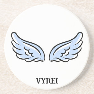 Dessous De Verre En Grès Les ailes du petit ange mignon